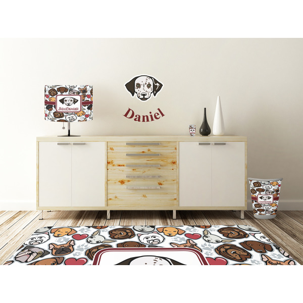 Dog Faces Wall Graphic Decal Wooden Desk