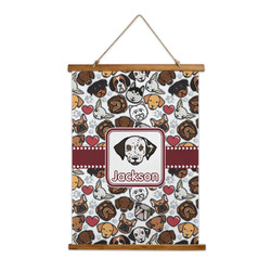 Dog Faces Wall Hanging Tapestry - Tall (Personalized)