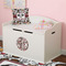 Dog Faces Wall Monogram on Toy Chest