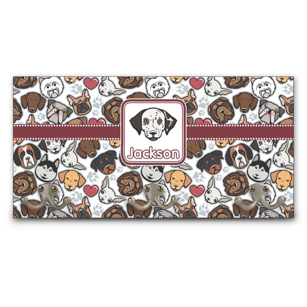 Custom Dog Faces Wall Mounted Coat Rack (Personalized)