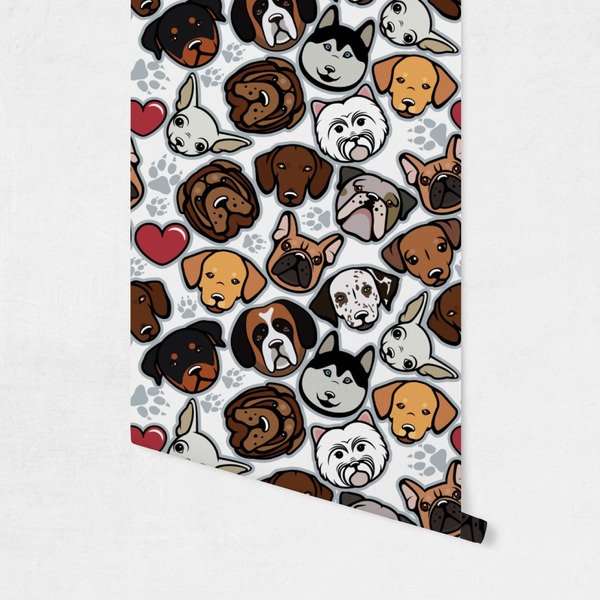 Dog Faces Wallpaper on Wall