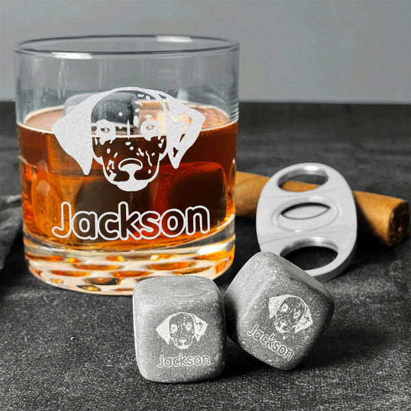 Dog Faces Whiskey Stones - Set of 3 - In Context