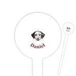 Dog Faces Round Plastic Food Picks (Personalized)