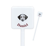 Dog Faces Square Plastic Stir Sticks (Personalized)