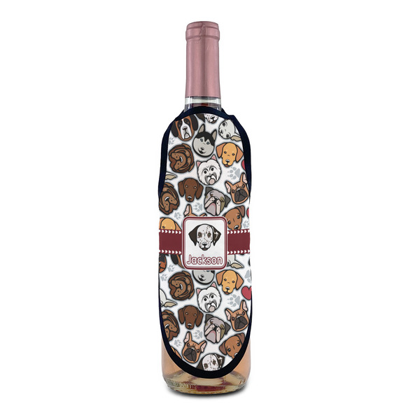 Dog Faces Wine Bottle Apron - IN CONTEXT