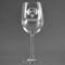 Dog Faces Wine Glass - Engraved (Personalized)