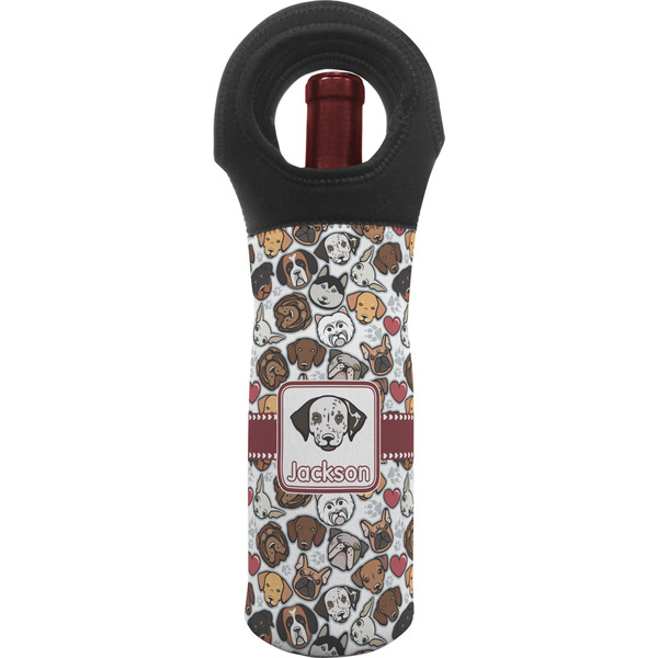 Custom Dog Faces Wine Tote Bag (Personalized)