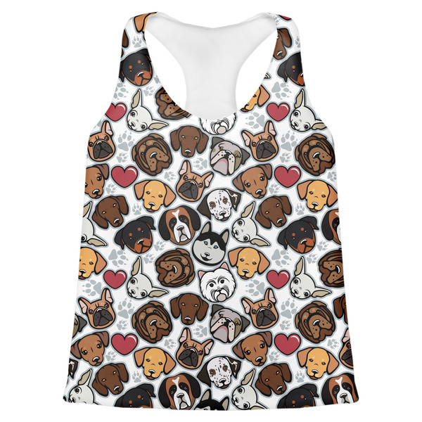 Custom Dog Faces Womens Racerback Tank Top