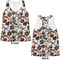 Dog Faces Womens Racerback Tank Tops - Medium - Front and Back