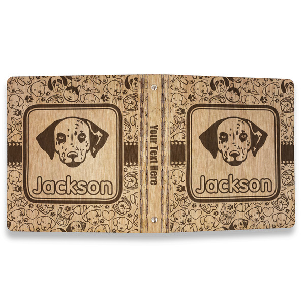 Dog Faces Wood 3-Ring Binders - 1" Letter - Approval