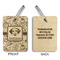 Dog Faces Wood Luggage Tags - Rectangle - Approval
