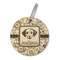 Dog Faces Wood Luggage Tags - Round - Front/Main