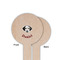 Dog Faces Wooden 6" Food Pick - Round - Single Sided - Front & Back