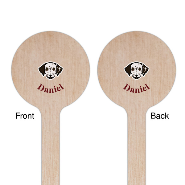 Dog Faces Wooden 6" Stir Stick - Round - Double Sided - Front & Back