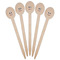 Dog Faces Wooden Food Pick - Oval - Fan View