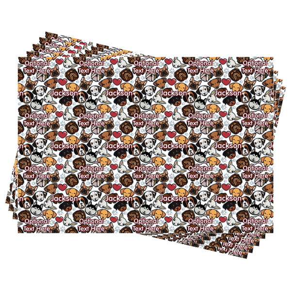 Dog Faces Wrapping Paper - Front & Back - Sheets Approval