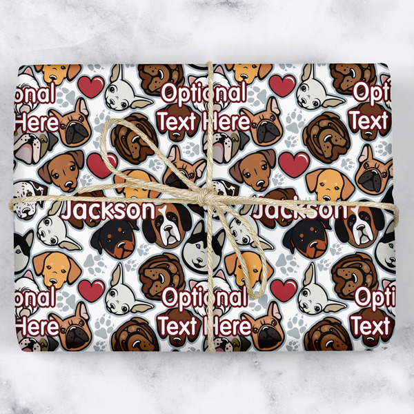 Custom Dog Faces Wrapping Paper (Personalized)