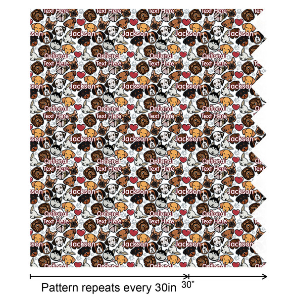 Dog Faces Wrapping Paper Roll - Matte - Partial Roll