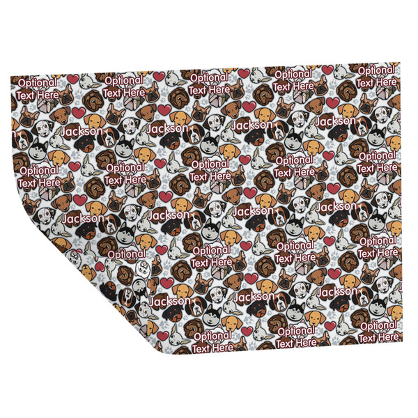 Dog Faces Wrapping Paper Sheet - Double Sided - Folded