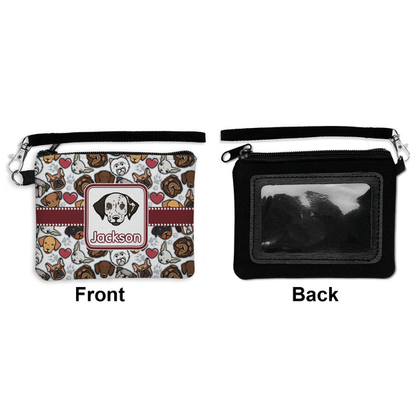 Dog Faces Wristlet ID Cases - Front & Back