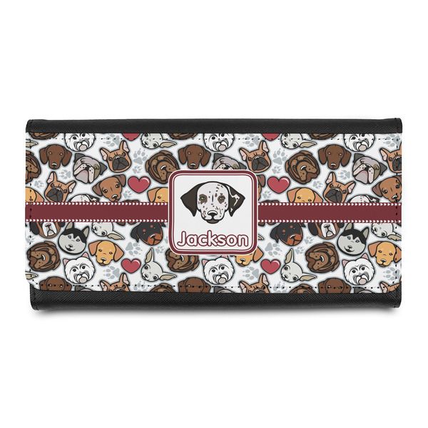 Custom Dog Faces Leatherette Ladies Wallet (Personalized)
