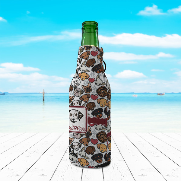 Dog Faces Zipper Bottle Cooler - LIFESTYLE