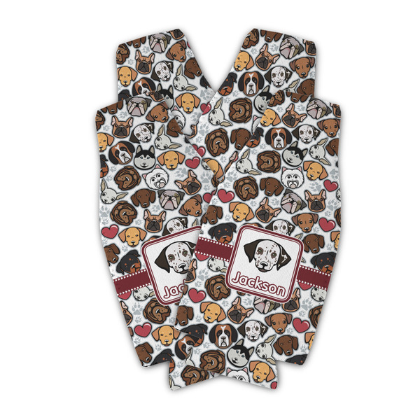 Custom Dog Faces Zipper Bottle Cooler - Set of 4 (Personalized)