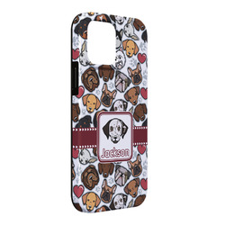 Dog Faces iPhone Case - Rubber Lined - iPhone 13 Pro Max (Personalized)