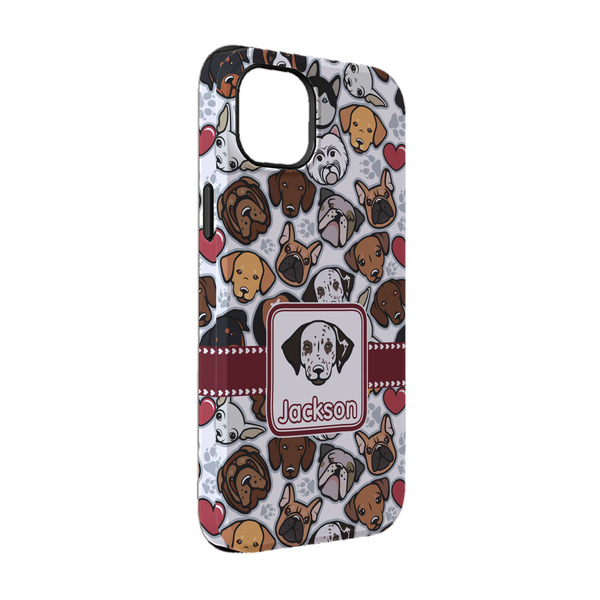 Custom Dog Faces iPhone Case - Rubber Lined - iPhone 14 Pro (Personalized)