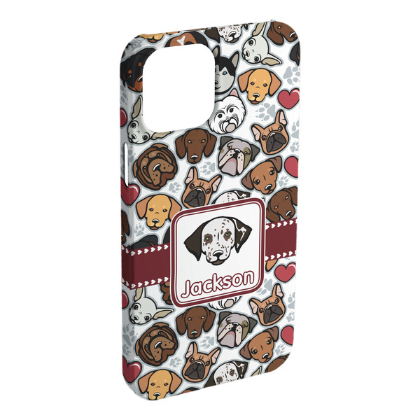 Custom Dog Faces iPhone Case - Plastic - iPhone 15 Plus (Personalized)