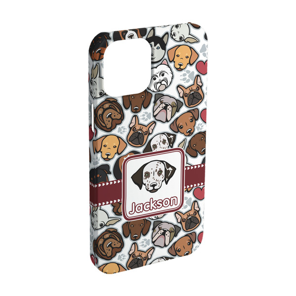 Custom Dog Faces iPhone Case - Plastic - iPhone 15 Pro (Personalized)