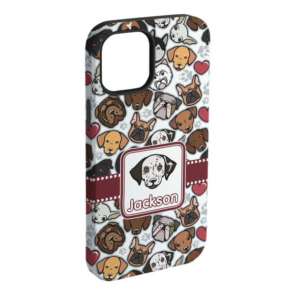 Custom Dog Faces iPhone Case - Rubber Lined - iPhone 15 Pro Max (Personalized)