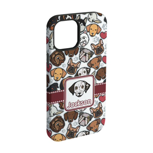 Custom Dog Faces iPhone Case - Rubber Lined - iPhone 15 Pro (Personalized)