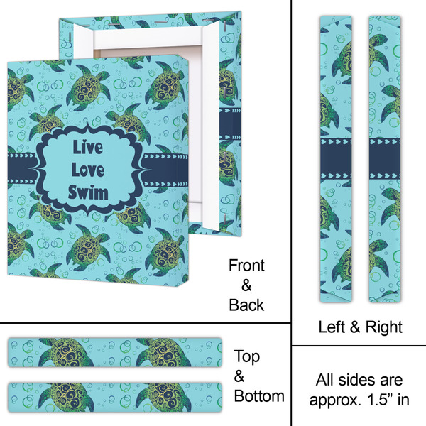 Sea Turtles 11x14 - Canvas Print - Approval