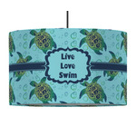 Sea Turtles 12" Drum Pendant Lamp - Fabric