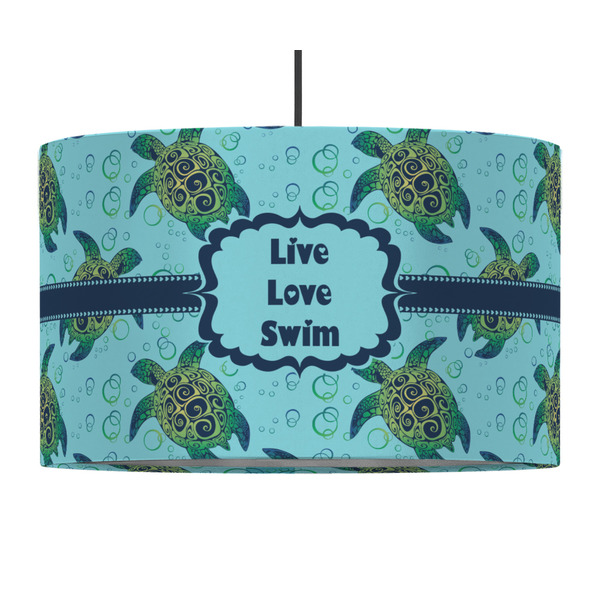 Sea Turtles 12" Drum Lampshade - PENDANT (Fabric)
