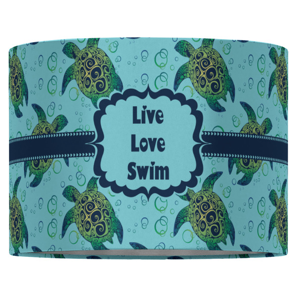 Sea Turtles 16" Drum Lampshade - FRONT (Fabric)