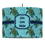 Sea Turtles 16" Drum Pendant Lamp - Fabric
