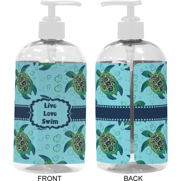 Sea Turtles 16 oz Plastic Liquid Dispenser- Approval- White