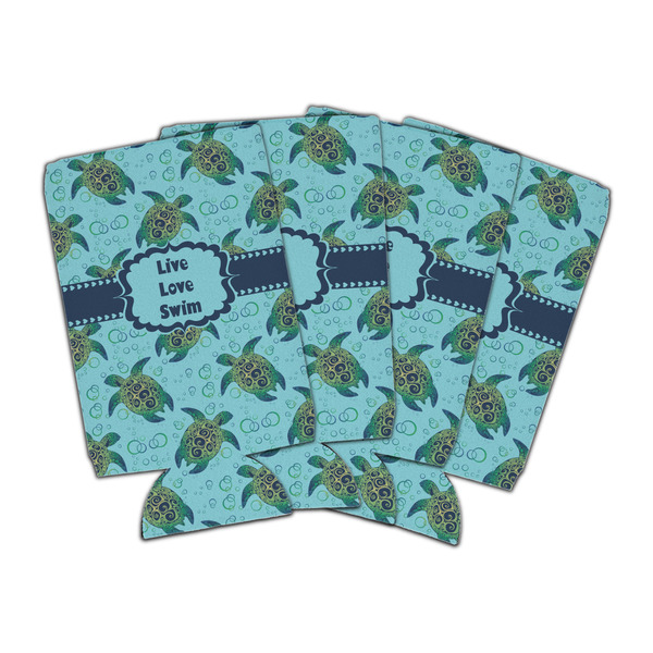 Custom Sea Turtles Can Cooler (16 oz) - Set of 4