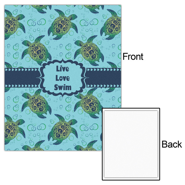 Sea Turtles 16x20 - Matte Poster - Front & Back