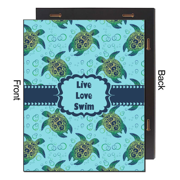 Sea Turtles 16x20 Wood Print - Front & Back View