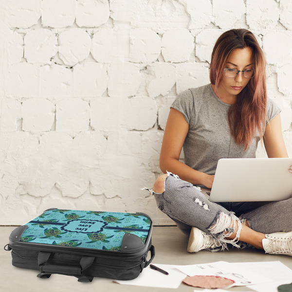 Sea Turtles 18" Laptop Briefcase - LIFESTYLE