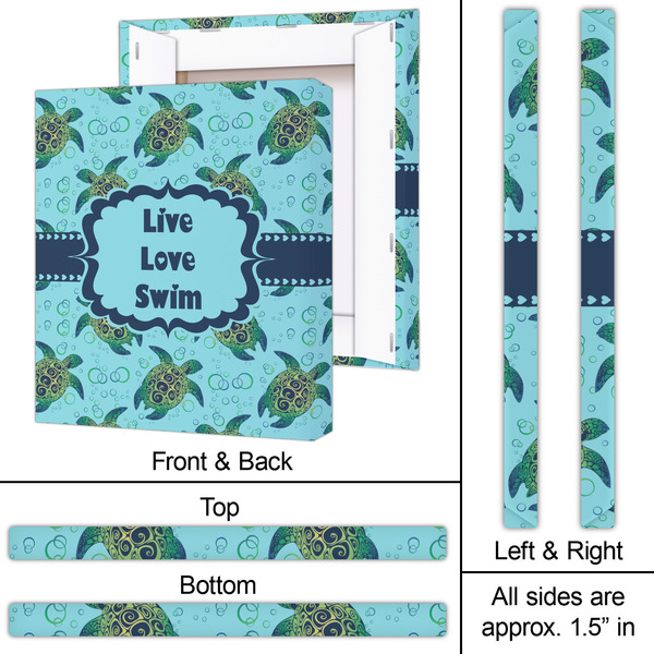 Sea Turtles 20x24 - Canvas Print - Approval