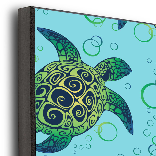 Sea Turtles 20x24 Wood Print - Closeup