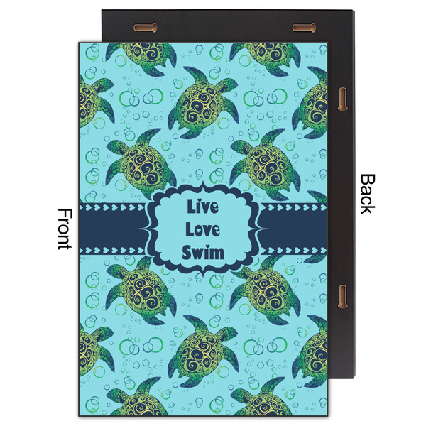 Sea Turtles 20x30 Wood Print - Front & Back View