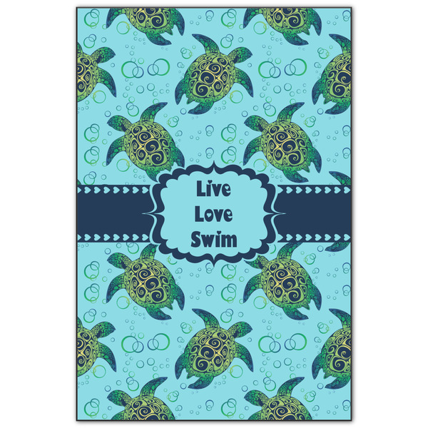 Custom Sea Turtles Wood Print - 20x30