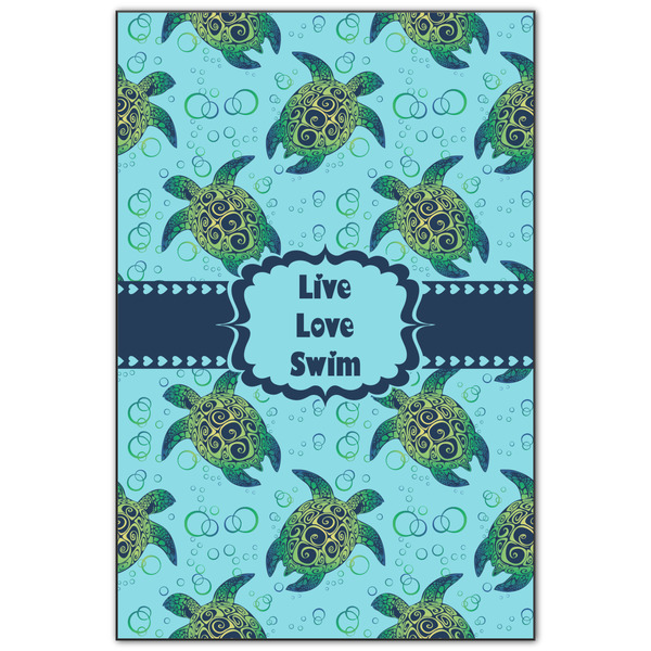 Custom Sea Turtles Wood Print - 20x30