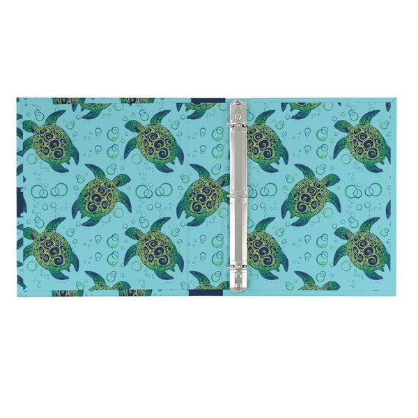 Sea Turtles 3 Ring Binders - Full Wrap - 1" - OPEN INSIDE