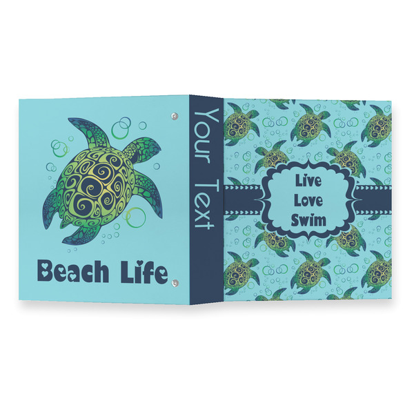 Sea Turtles 3 Ring Binders - Full Wrap - 1" - OPEN OUTSIDE